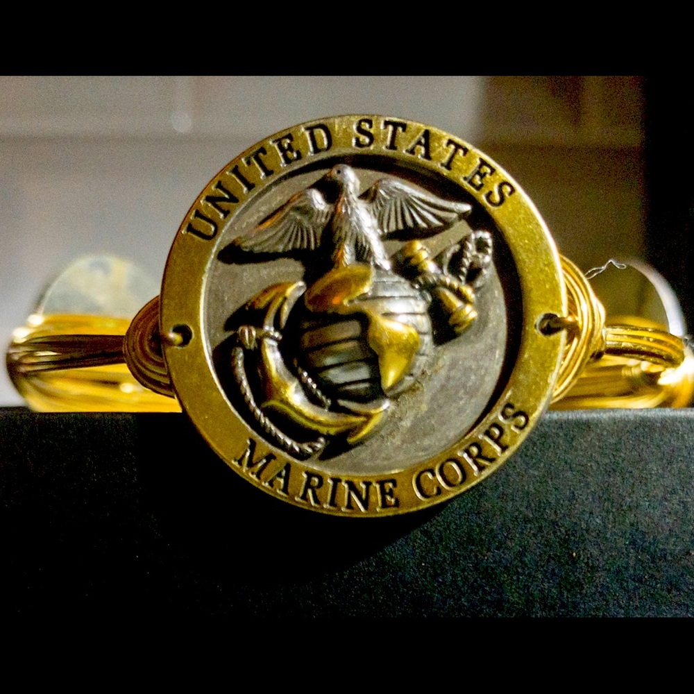 USMC Brass Bracelet, Handmade, OS